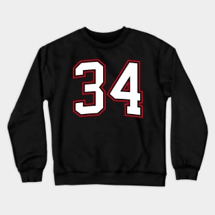 Number Thirty Four 34 Crewneck Sweatshirt